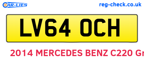 LV64OCH are the vehicle registration plates.
