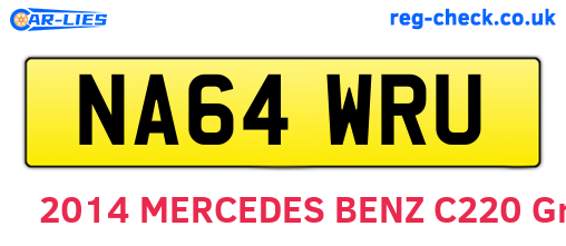 NA64WRU are the vehicle registration plates.