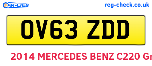 OV63ZDD are the vehicle registration plates.