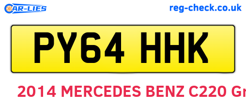 PY64HHK are the vehicle registration plates.
