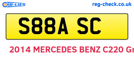 S88ASC are the vehicle registration plates.
