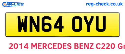 WN64OYU are the vehicle registration plates.