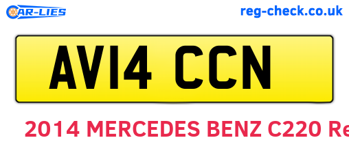 AV14CCN are the vehicle registration plates.