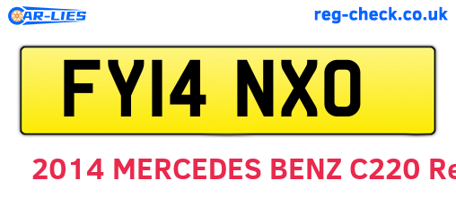 FY14NXO are the vehicle registration plates.