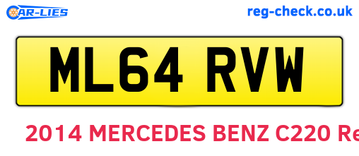 ML64RVW are the vehicle registration plates.