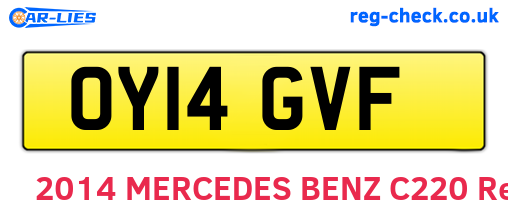 OY14GVF are the vehicle registration plates.