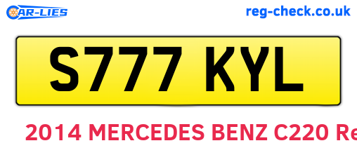 S777KYL are the vehicle registration plates.