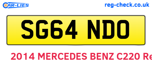 SG64NDO are the vehicle registration plates.