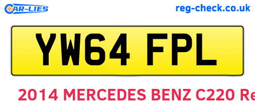 YW64FPL are the vehicle registration plates.