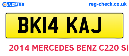 BK14KAJ are the vehicle registration plates.