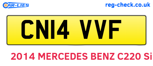 CN14VVF are the vehicle registration plates.