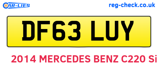 DF63LUY are the vehicle registration plates.