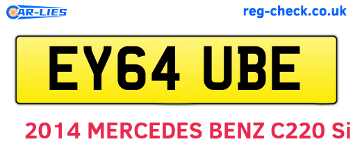 EY64UBE are the vehicle registration plates.