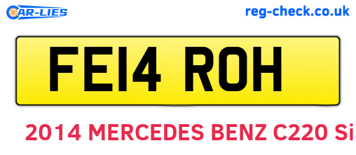 FE14ROH are the vehicle registration plates.