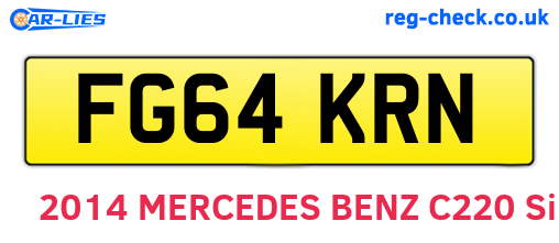 FG64KRN are the vehicle registration plates.