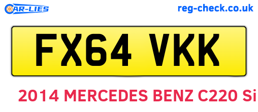 FX64VKK are the vehicle registration plates.