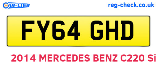 FY64GHD are the vehicle registration plates.