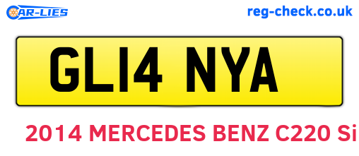 GL14NYA are the vehicle registration plates.