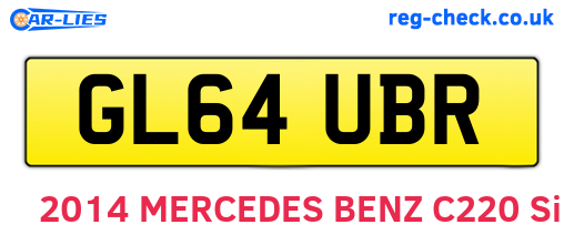 GL64UBR are the vehicle registration plates.
