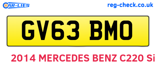 GV63BMO are the vehicle registration plates.