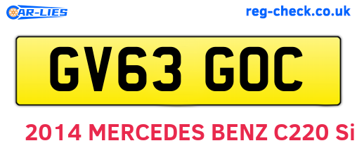 GV63GOC are the vehicle registration plates.