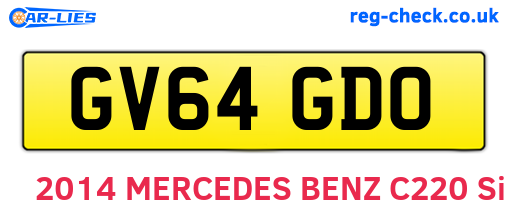 GV64GDO are the vehicle registration plates.