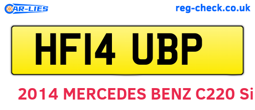 HF14UBP are the vehicle registration plates.