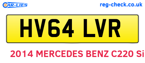 HV64LVR are the vehicle registration plates.