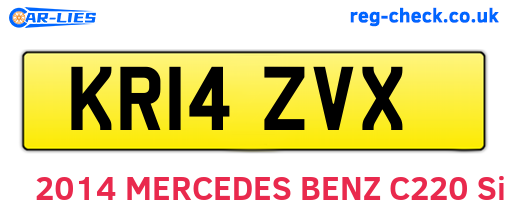 KR14ZVX are the vehicle registration plates.