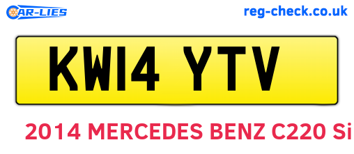 KW14YTV are the vehicle registration plates.