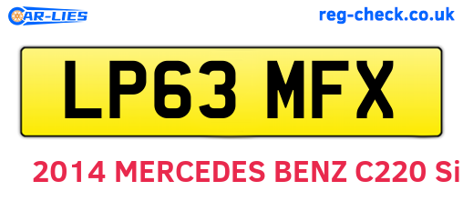 LP63MFX are the vehicle registration plates.