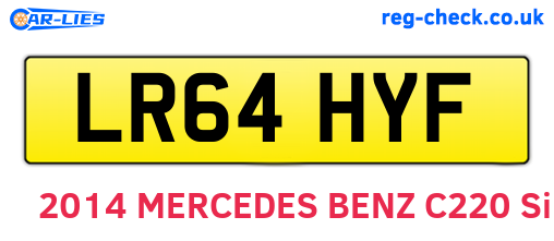 LR64HYF are the vehicle registration plates.