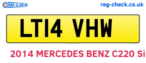 LT14VHW are the vehicle registration plates.