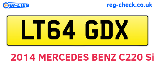 LT64GDX are the vehicle registration plates.