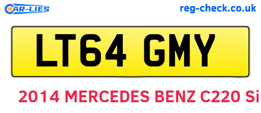 LT64GMY are the vehicle registration plates.