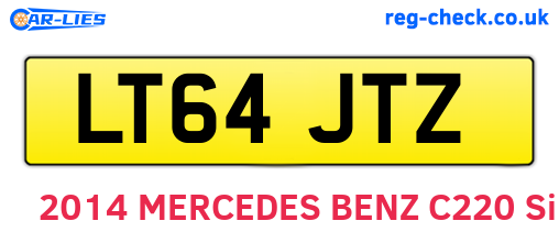 LT64JTZ are the vehicle registration plates.