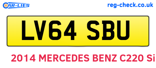 LV64SBU are the vehicle registration plates.
