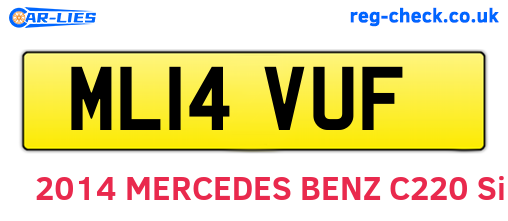 ML14VUF are the vehicle registration plates.