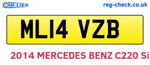 ML14VZB are the vehicle registration plates.
