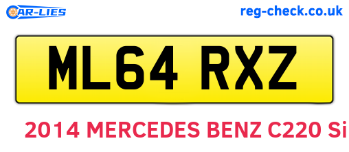 ML64RXZ are the vehicle registration plates.