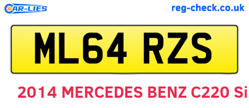ML64RZS are the vehicle registration plates.