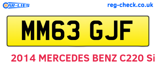 MM63GJF are the vehicle registration plates.