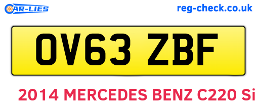 OV63ZBF are the vehicle registration plates.