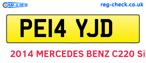 PE14YJD are the vehicle registration plates.