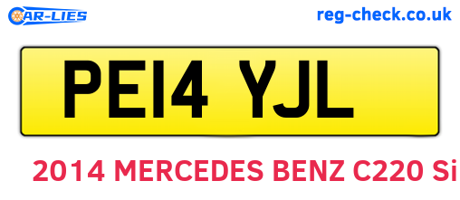 PE14YJL are the vehicle registration plates.