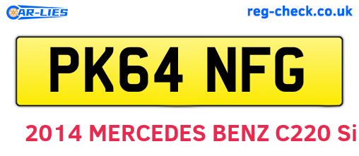 PK64NFG are the vehicle registration plates.