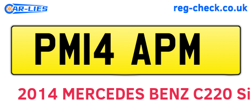 PM14APM are the vehicle registration plates.