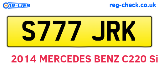 S777JRK are the vehicle registration plates.
