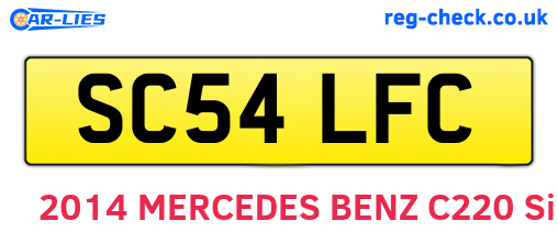 SC54LFC are the vehicle registration plates.