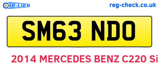 SM63NDO are the vehicle registration plates.